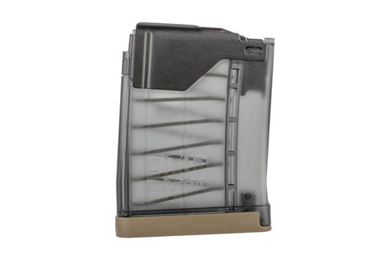 Lancer hybrid AR-15 magazine, the L5AWM for 300 BLK is correctly labeled to reduce ammo mixups with translucent bodies.